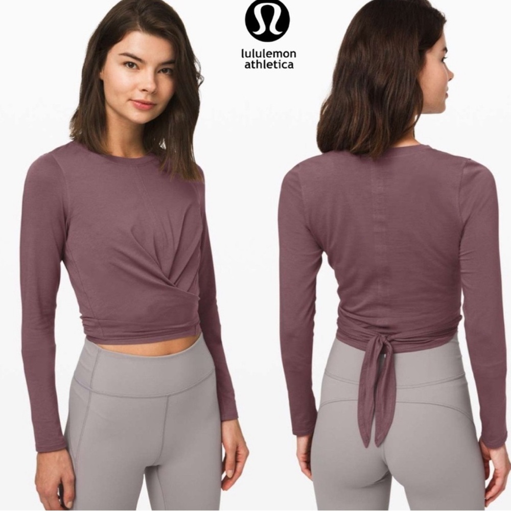 lululemon athletica Long Sleeve Top in Mauve